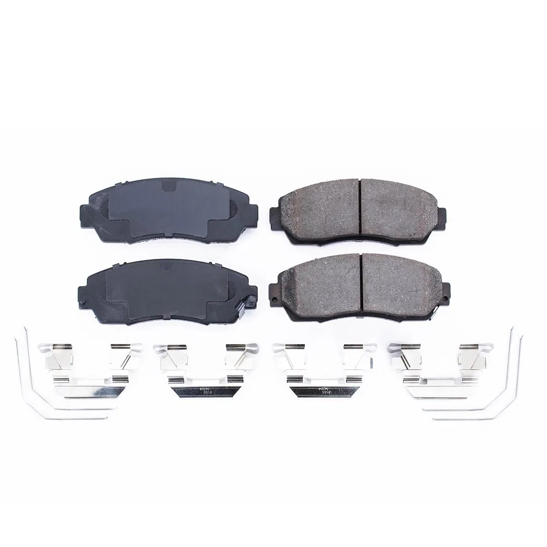 17-1521 – POWERSTOP Brake Pad, FMSI Number D1521 Ceramic Brake Pads Set Of 4 With Stainless Steel Hardware